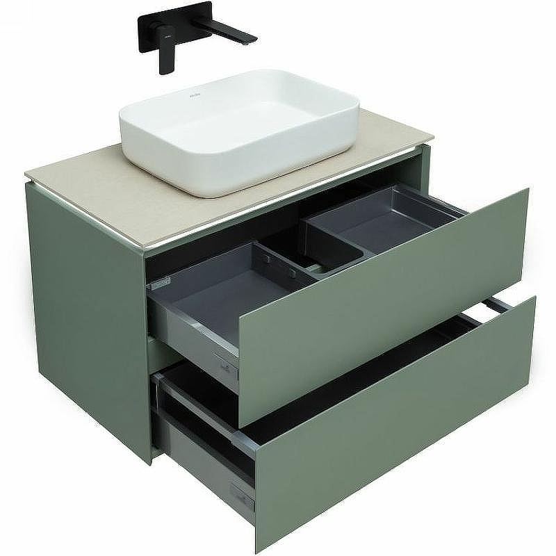 Тумба под раковину Allen Brau Infinity 85 1.21001.CGM подвесная Олива матовая, купить, цена, заказать, магазин, доставка, скидка, промокод, купить, цена, заказать, магазин, доставка, скидка, промокод