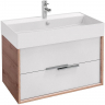 Тумба под раковину Jacob Delafon Vivienne 80 EB1667-E75-J5 подвесная Белая глянцевая Дуб давос натуральный, купить, цена, заказать, магазин, доставка, скидка, промокод, купить, цена, заказать, магазин, доставка, скидка, промокод