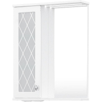 Зеркало со шкафом Volna Milena 55 L zsMLN55.L-01 с подсветкой Белое, купить, цена, заказать, магазин, доставка, скидка, промокод, купить, цена, заказать, магазин, доставка, скидка, промокод