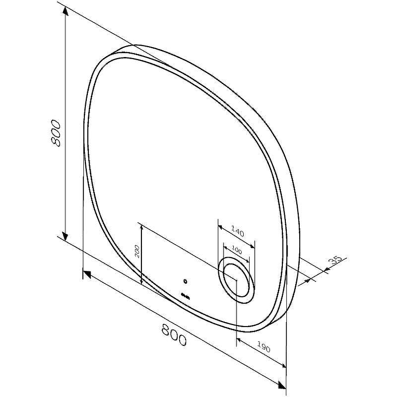 Зеркало AM.PM Func 80 M8FMOX0803SA с подсветкой с увеличением с ИК-сенсорным выключателем, купить, цена, заказать, магазин, доставка, скидка, промокод, купить, цена, заказать, магазин, доставка, скидка, промокод