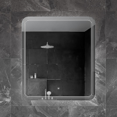 Зеркало Cezares Duet 70 CZR-SPC-DUET-700-800-LED-TCH с подсветкой с лазерной гравировкой и сенсорным выключателем