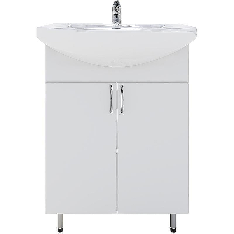 Тумба с раковиной Orange Лайт 60 LA-60TUW+GR Белый глянец, купить, цена, заказать, магазин, доставка, скидка, промокод, купить, цена, заказать, магазин, доставка, скидка, промокод