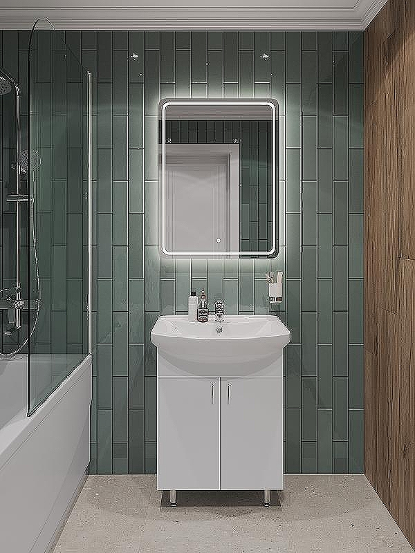 Тумба с раковиной Orange Лайт 60 LA-60TUW+GR Белый глянец, купить, цена, заказать, магазин, доставка, скидка, промокод, купить, цена, заказать, магазин, доставка, скидка, промокод