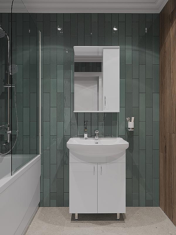 Тумба с раковиной Orange Лайт 60 LA-60TUW+GR Белый глянец, купить, цена, заказать, магазин, доставка, скидка, промокод, купить, цена, заказать, магазин, доставка, скидка, промокод