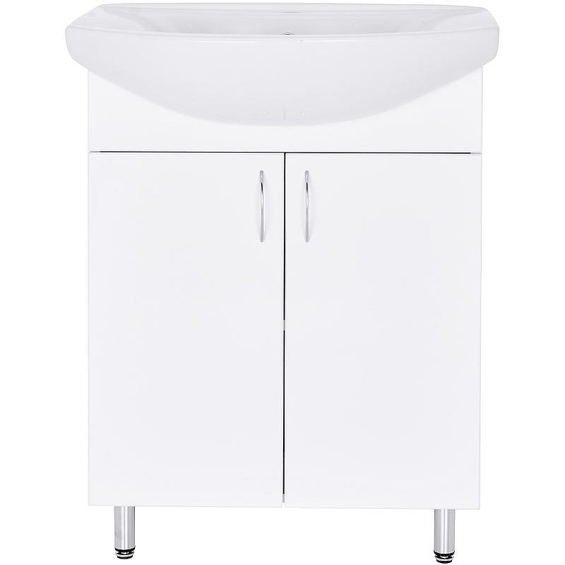 Тумба с раковиной Orange Лайт 60 LA-60TUW+GR Белый глянец, купить, цена, заказать, магазин, доставка, скидка, промокод, купить, цена, заказать, магазин, доставка, скидка, промокод