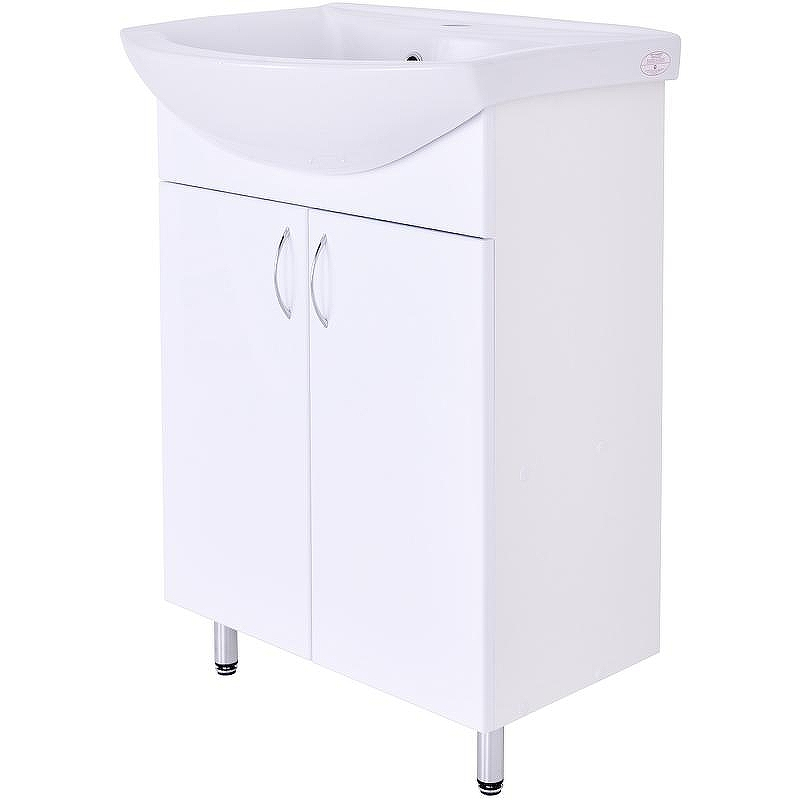 Тумба с раковиной Orange Лайт 60 LA-60TUW+GR Белый глянец, купить, цена, заказать, магазин, доставка, скидка, промокод, купить, цена, заказать, магазин, доставка, скидка, промокод