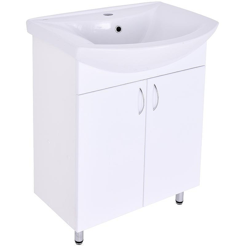 Тумба с раковиной Orange Лайт 60 LA-60TUW+GR Белый глянец, купить, цена, заказать, магазин, доставка, скидка, промокод, купить, цена, заказать, магазин, доставка, скидка, промокод