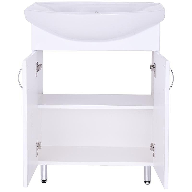 Тумба с раковиной Orange Лайт 60 LA-60TUW+GR Белый глянец, купить, цена, заказать, магазин, доставка, скидка, промокод, купить, цена, заказать, магазин, доставка, скидка, промокод