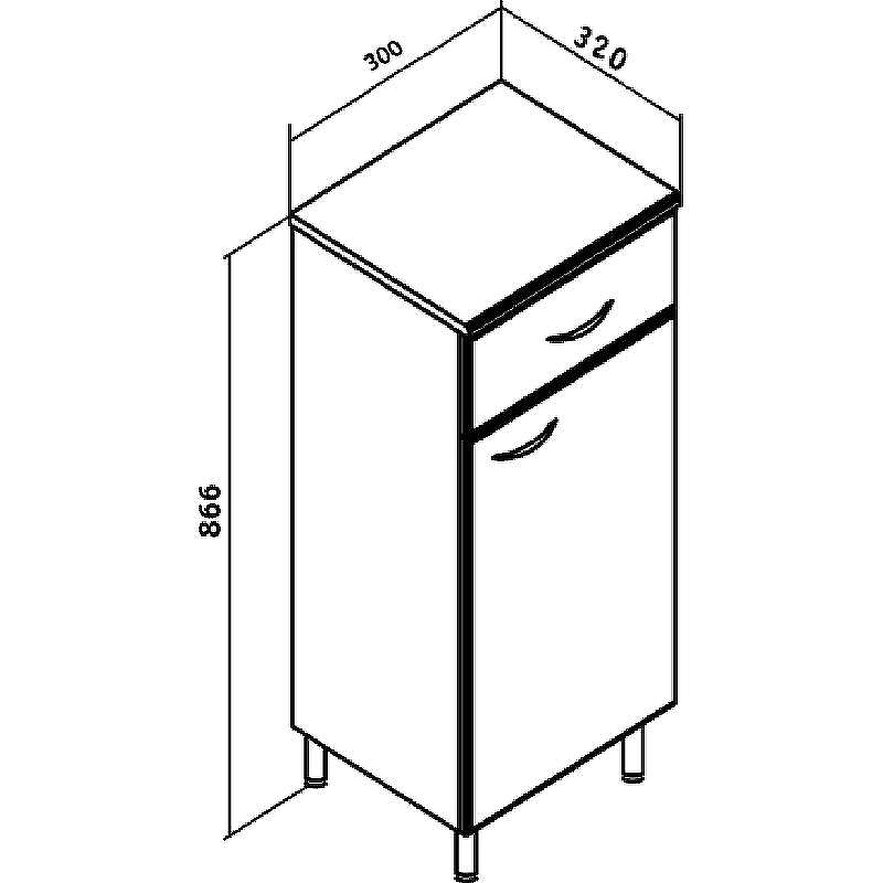Тумба Runo Эконом 30 R 00000000110 Белая, купить, цена, заказать, магазин, доставка, скидка, промокод, купить, цена, заказать, магазин, доставка, скидка, промокод