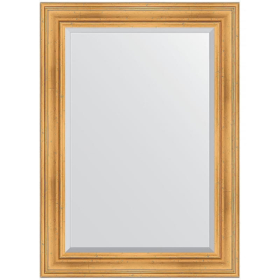 Зеркало Evoform Exclusive 109х79 BY 3470 с фацетом в багетной раме - Травленое золото 99