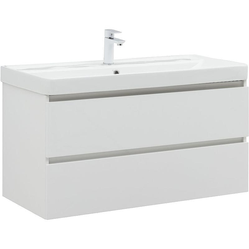 Тумба под раковину Aquanet Вега 100 316655 подвесная Белый глянец, купить, цена, заказать, магазин, доставка, скидка, промокод, купить, цена, заказать, магазин, доставка, скидка, промокод