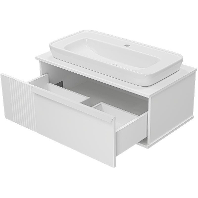 Тумба с раковиной Brevita Savoy 90 УТ000014905 подвесная Белая матовая
