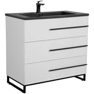 Тумба с раковиной Parly Spa Bella 75 Bella-T75 10149 Белая глянцевая