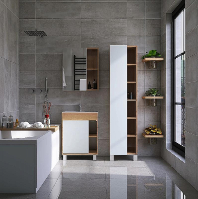 Тумба под раковину VIANT Бостон 70 VBOS70CO-T1ST Белая Дуб Вотан