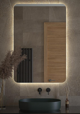 Зеркало Defesto Opti 80x120 DF 2810 с подсветкой 38W-4500К/Без выключателя/Нейтральный белый свет