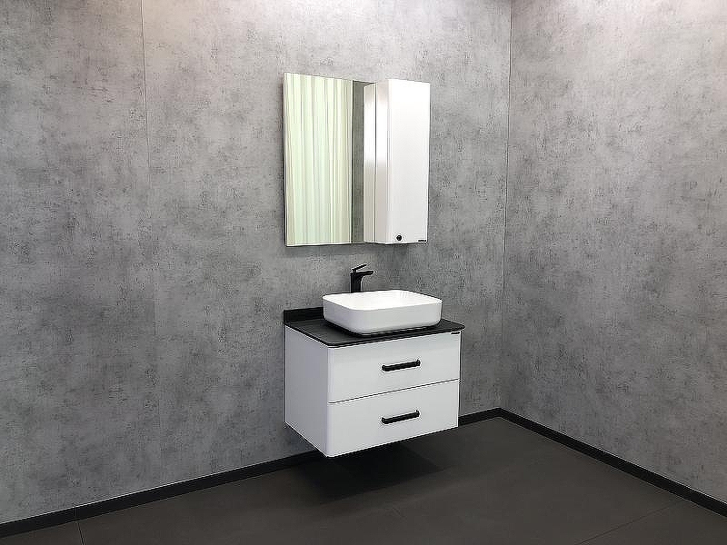 Зеркало со шкафом Comforty Амстердам 75 00004144209 Белый глянец, купить, цена, заказать, магазин, доставка, скидка, промокод, купить, цена, заказать, магазин, доставка, скидка, промокод