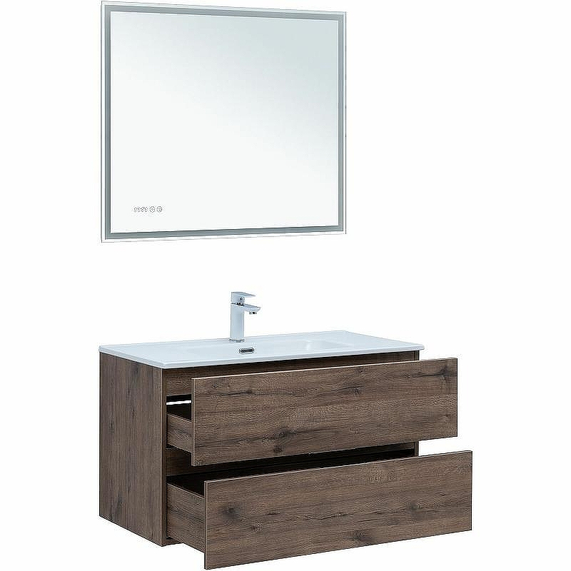 Тумба под раковину Aquanet Алвита New 90 334187 подвесная Дуб веллингтон табак, купить, цена, заказать, магазин, доставка, скидка, промокод, купить, цена, заказать, магазин, доставка, скидка, промокод