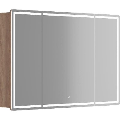 Зеркальный шкаф Sancos Mirror 120 MI120EG с подсветкой Дуб галифакс натуральный