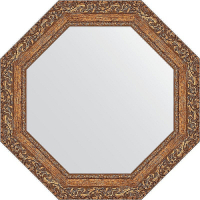 Зеркало Evoform Octagon 65х65 BY 3773 в багетной раме - Виньетка бронзовая 85, купить, цена, заказать, магазин, доставка, скидка, промокод, купить, цена, заказать, магазин, доставка, скидка, промокод