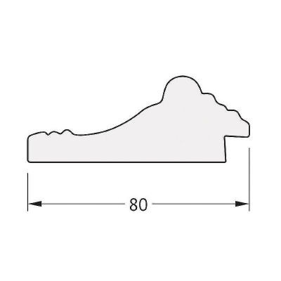 Зеркало Evoform Octagon 64x84 BY 7135 в багетной раме - Сусальное золото 80