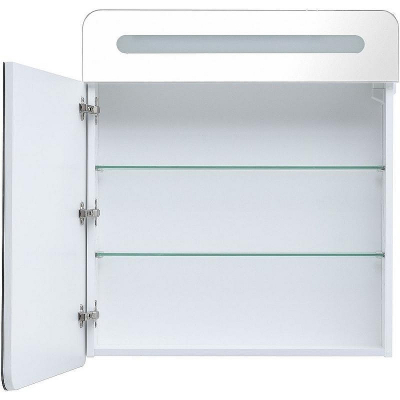 Зеркальный шкаф Aquanet Лукка 70 178955 с подсветкой Белый глянцевый