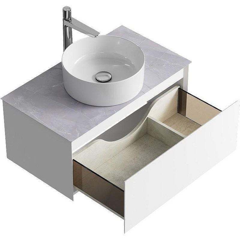 Тумба под раковину Aqwella Geometria 80 GE01081WM подвесная Белая матовая, купить, цена, заказать, магазин, доставка, скидка, промокод, купить, цена, заказать, магазин, доставка, скидка, промокод