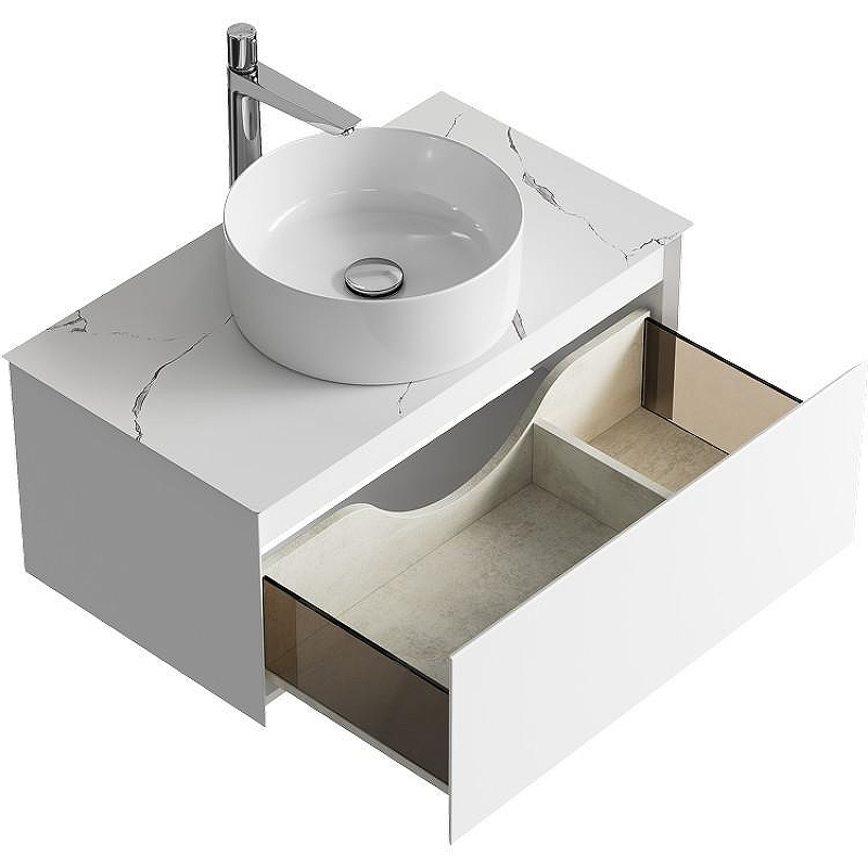 Тумба под раковину Aqwella Geometria 80 GE01081WM подвесная Белая матовая, купить, цена, заказать, магазин, доставка, скидка, промокод, купить, цена, заказать, магазин, доставка, скидка, промокод