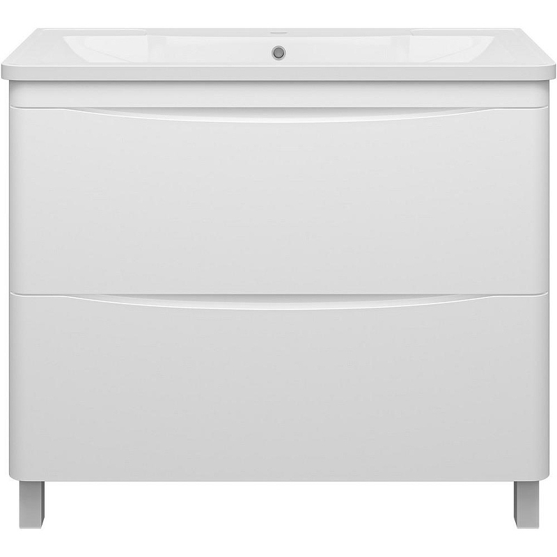 Тумба с раковиной Misty Атлантик 100 УТ000012714 Белая, купить, цена, заказать, магазин, доставка, скидка, промокод, купить, цена, заказать, магазин, доставка, скидка, промокод