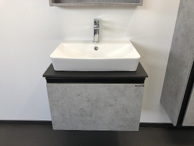 Тумба с раковиной Comforty Эдинбург 60 00-00001928 подвесная Бетон светлый