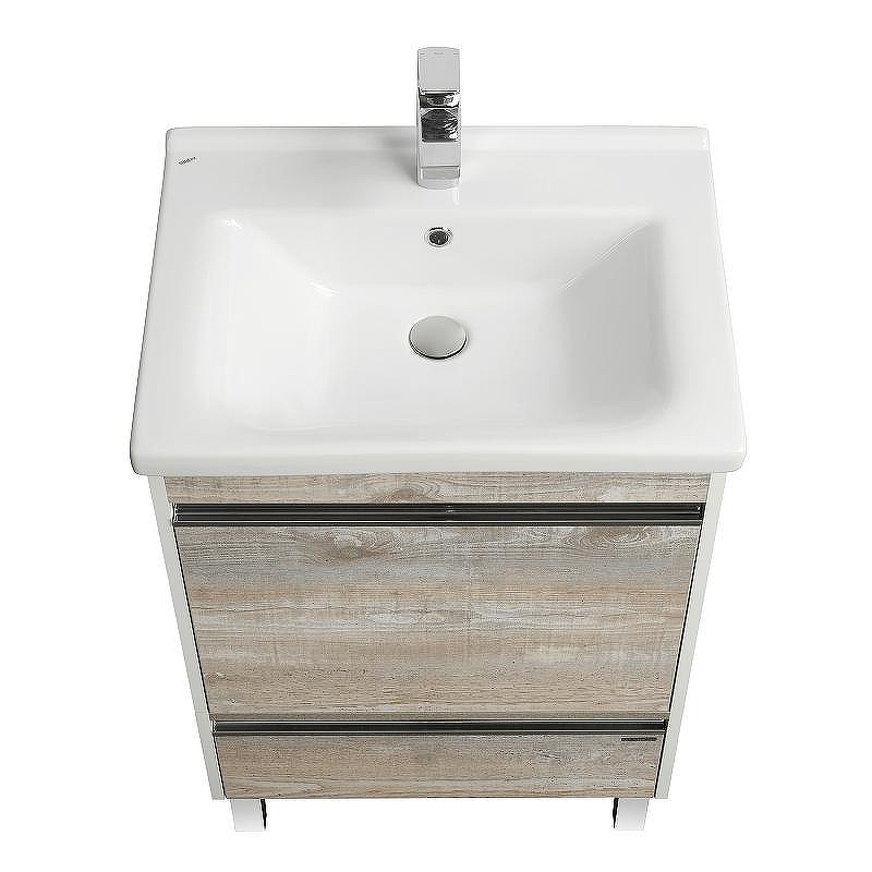 Тумба под раковину Aquaton Капри 60 1A230101KPDA0 подвесная Бетон пайн Белая, купить, цена, заказать, магазин, доставка, скидка, промокод, купить, цена, заказать, магазин, доставка, скидка, промокод