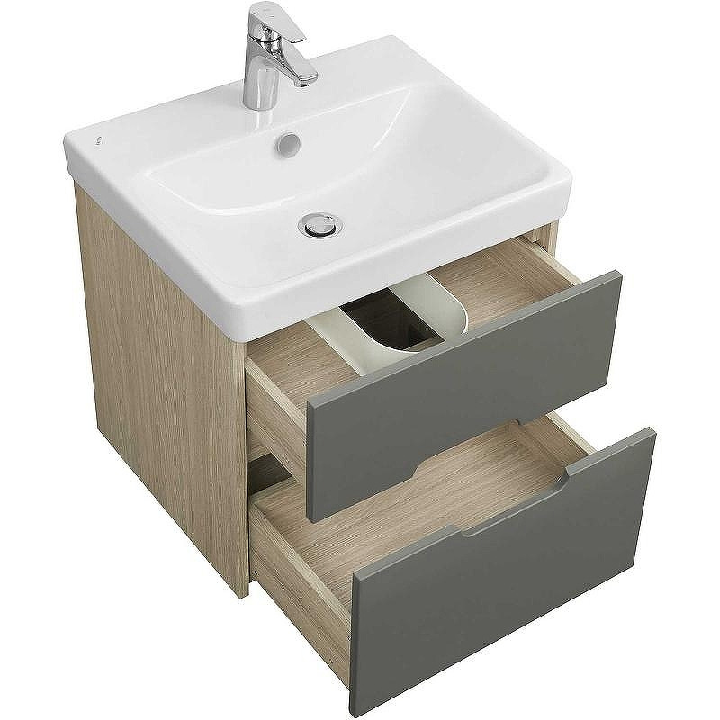 Тумба под раковину Aquaton Оливия 55 1A254201OLUG0 подвесная Грей Дуб ойстер, купить, цена, заказать, магазин, доставка, скидка, промокод, купить, цена, заказать, магазин, доставка, скидка, промокод