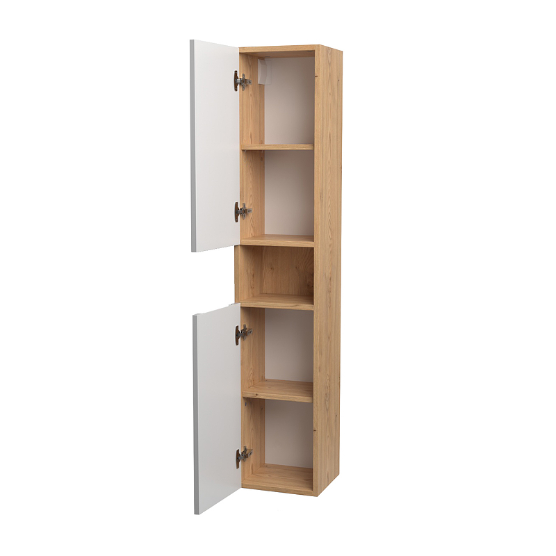 Шкаф пенал ЗОВ Дион 30 DPBD подвесной цвет Белый матовый Дуб медовый, купить, цена, заказать, магазин, доставка, скидка, промокод, купить, цена, заказать, магазин, доставка, скидка, промокод