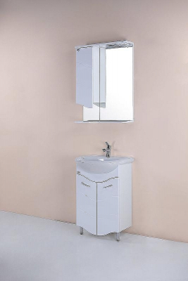 Зеркало со шкафом Onika Лайн 48.01 204802 с подсветкой Белое