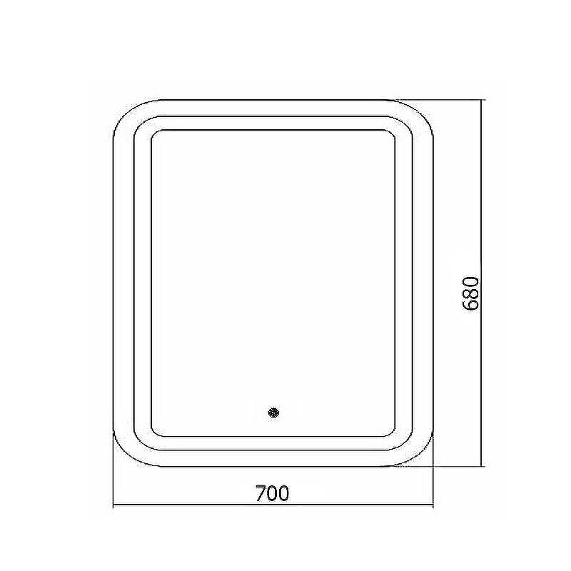 Зеркало Creto Malibu 70 7-700680M с подсветкой с сенсорным выключателем, купить, цена, заказать, магазин, доставка, скидка, промокод, купить, цена, заказать, магазин, доставка, скидка, промокод