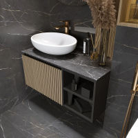 Тумба под раковину 1MarKa Rail 90 Ц0000024982 подвесная цвет Серый, купить, цена, заказать, магазин, доставка, скидка, промокод, купить, цена, заказать, магазин, доставка, скидка, промокод