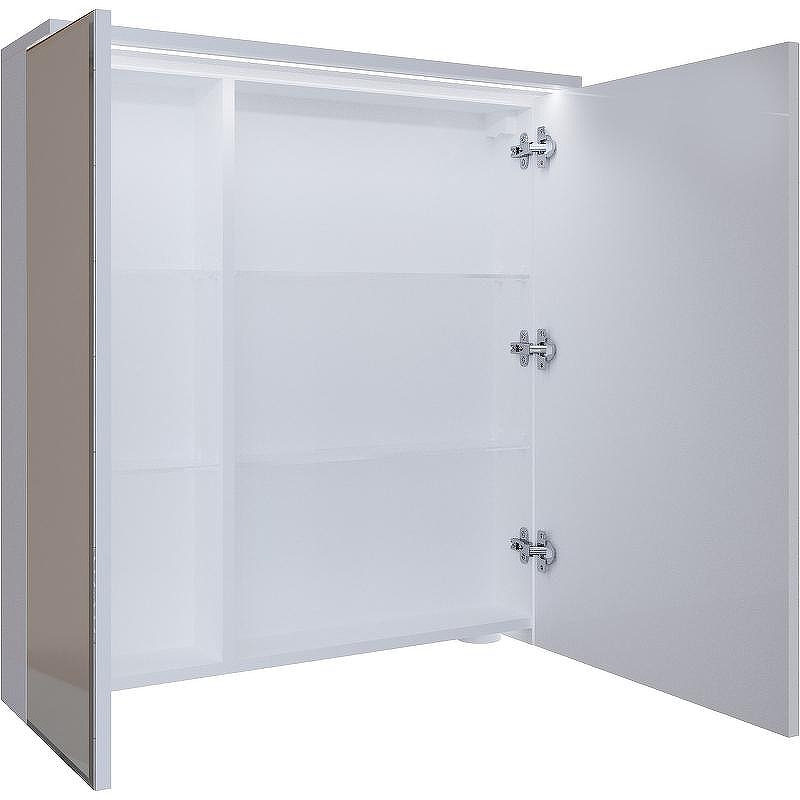 Зеркальный шкаф 1MarKa Соната 75 Ц0000007616 с подсветкой Белый глянец, купить, цена, заказать, магазин, доставка, скидка, промокод, купить, цена, заказать, магазин, доставка, скидка, промокод