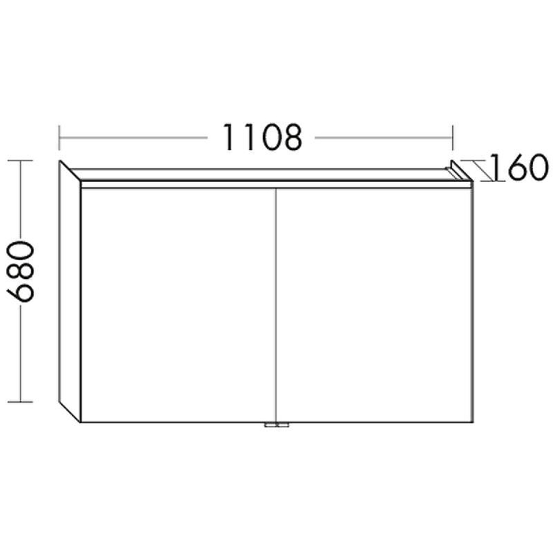 Зеркальный шкаф Burgbad Iveo 110 SPHY110 с подсветкой, купить, цена, заказать, магазин, доставка, скидка, промокод, купить, цена, заказать, магазин, доставка, скидка, промокод