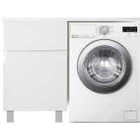 Тумба с раковиной Эстет Dallas Luxe 150 L ФР-00009681 Белая, купить, цена, заказать, магазин, доставка, скидка, промокод, купить, цена, заказать, магазин, доставка, скидка, промокод