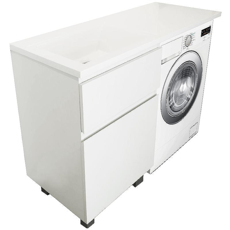 Тумба с раковиной Эстет Dallas Luxe 150 L ФР-00009681 Белая, купить, цена, заказать, магазин, доставка, скидка, промокод, купить, цена, заказать, магазин, доставка, скидка, промокод