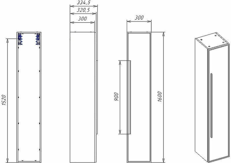 Шкаф пенал La Fenice Elba 30 FNC-05-ELB-B-30 подвесной Белый матовый, купить, цена, заказать, магазин, доставка, скидка, промокод, купить, цена, заказать, магазин, доставка, скидка, промокод