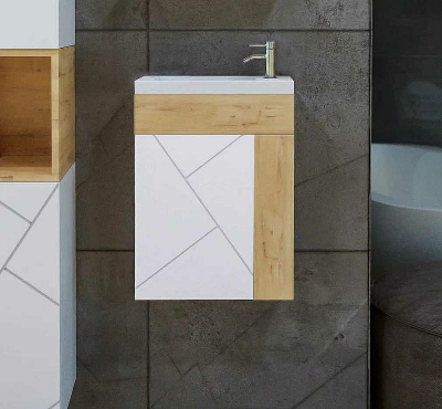 Тумба под раковину Бриклаер Кристалл 40 4627125416057 подвесная Белая