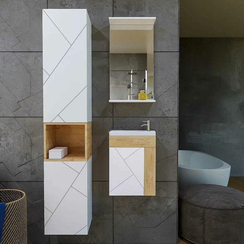 Тумба под раковину Бриклаер Кристалл 40 4627125416057 подвесная Белая, купить, цена, заказать, магазин, доставка, скидка, промокод, купить, цена, заказать, магазин, доставка, скидка, промокод