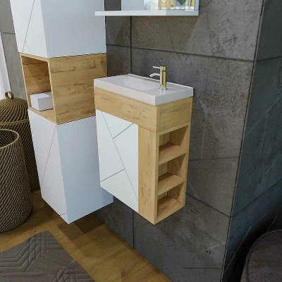 Тумба под раковину Бриклаер Кристалл 40 4627125416057 подвесная Белая