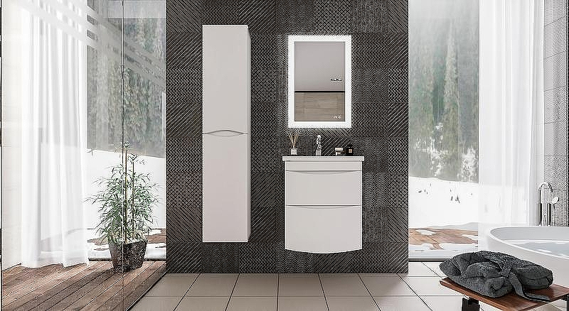 Тумба под раковину Бриклаер Вега 60 4627125415739 подвесная Белый глянец, купить, цена, заказать, магазин, доставка, скидка, промокод, купить, цена, заказать, магазин, доставка, скидка, промокод