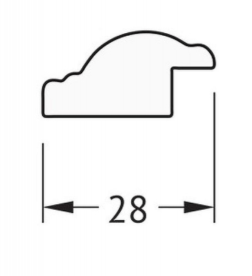 Зеркало Evoform Definite 148х68 BY 0760 в багетной раме - Витое золото 28