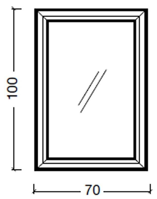 Зеркало Boheme Armadi Art Terso 70 557 с подсветкой Черный глянец