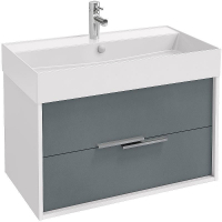 Тумба под раковину Jacob Delafon Vivienne 80 EB1667-J5-J54 подвесная Серая матовая Белая глянцевая, купить, цена, заказать, магазин, доставка, скидка, промокод, купить, цена, заказать, магазин, доставка, скидка, промокод