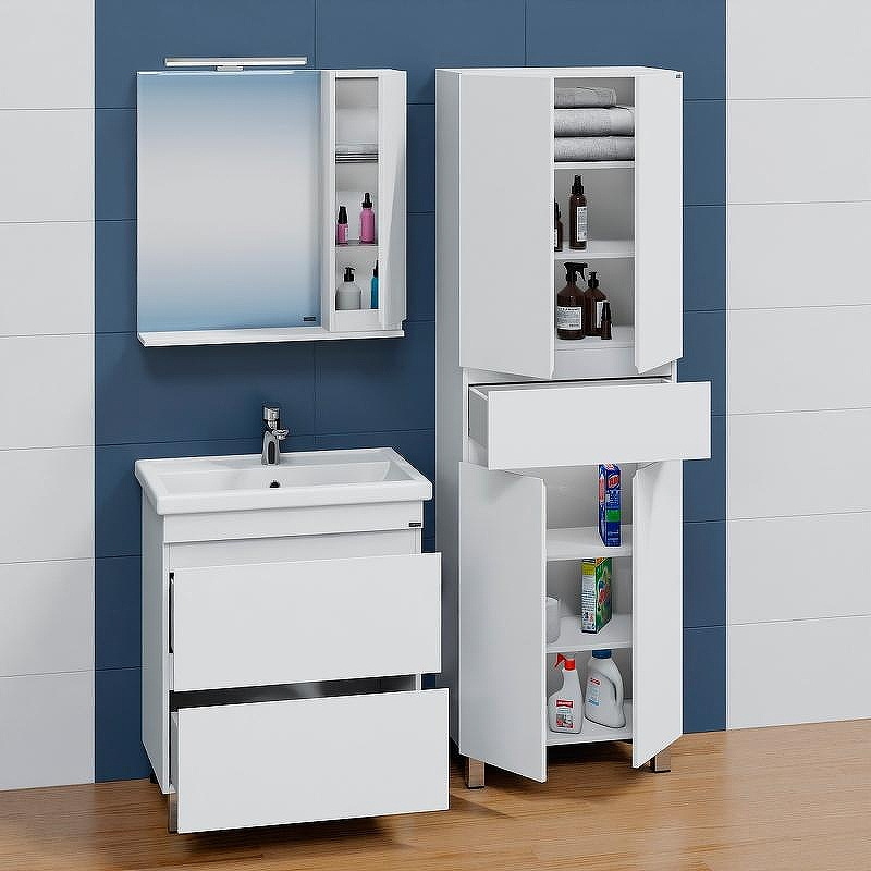 Тумба под раковину СанТа Марс 70 700293 Белая, купить, цена, заказать, магазин, доставка, скидка, промокод, купить, цена, заказать, магазин, доставка, скидка, промокод