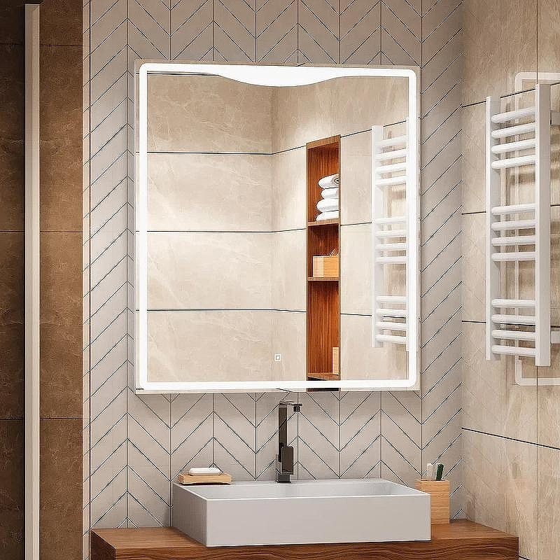 Зеркало Континент Amaze 800x900 ЗЛП643 с подсветкой с сенсорным выключателем, купить, цена, заказать, магазин, доставка, скидка, промокод, купить, цена, заказать, магазин, доставка, скидка, промокод