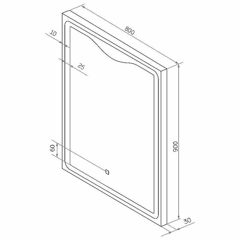 Зеркало Континент Amaze 800x900 ЗЛП643 с подсветкой с сенсорным выключателем, купить, цена, заказать, магазин, доставка, скидка, промокод, купить, цена, заказать, магазин, доставка, скидка, промокод